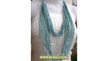 Cute 2 Layer Turqouise Beads Multi Strand Necklaces
